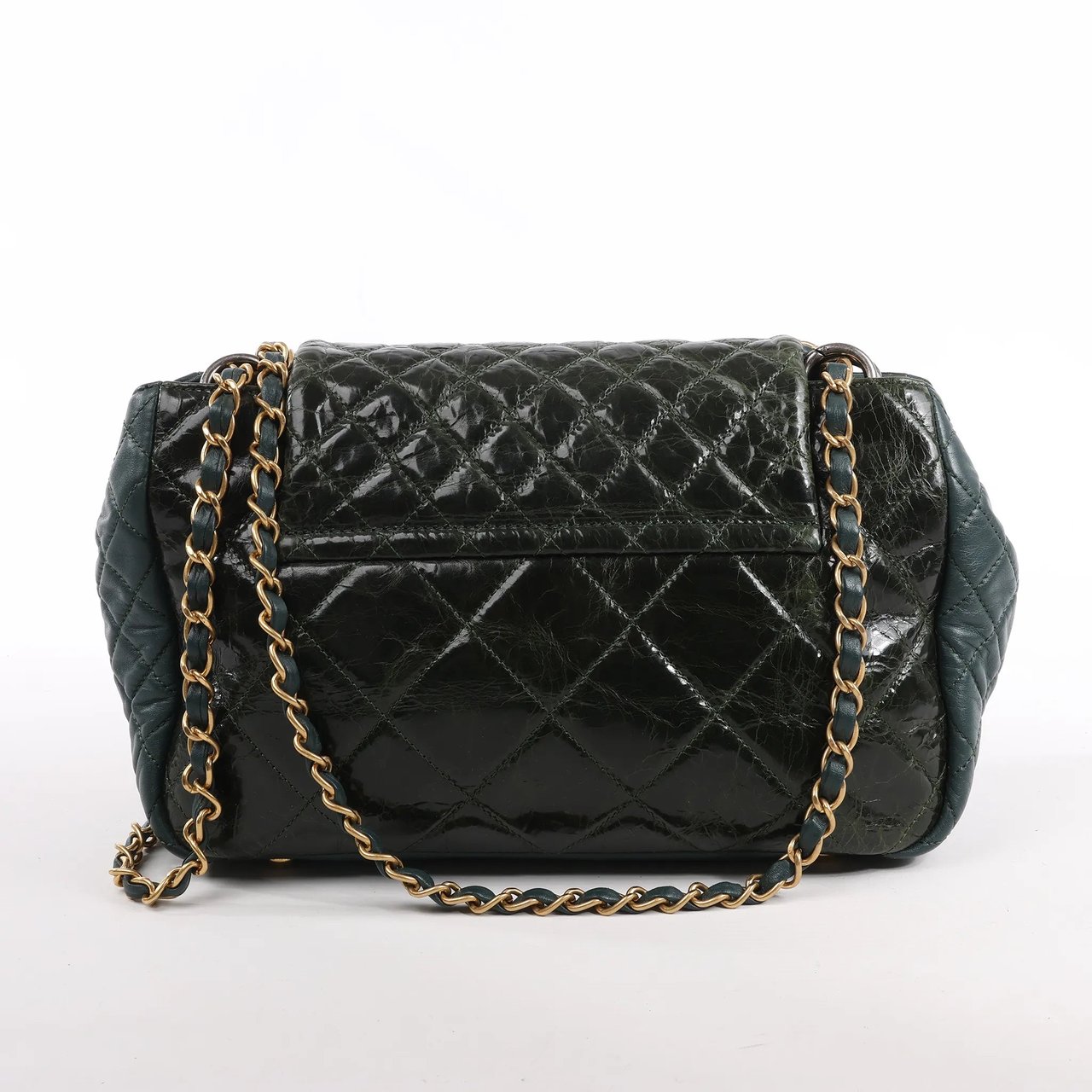 Chanel Chanel Reissue Accordion Quilted Leather Mix Shoulder Bag in Green Groen