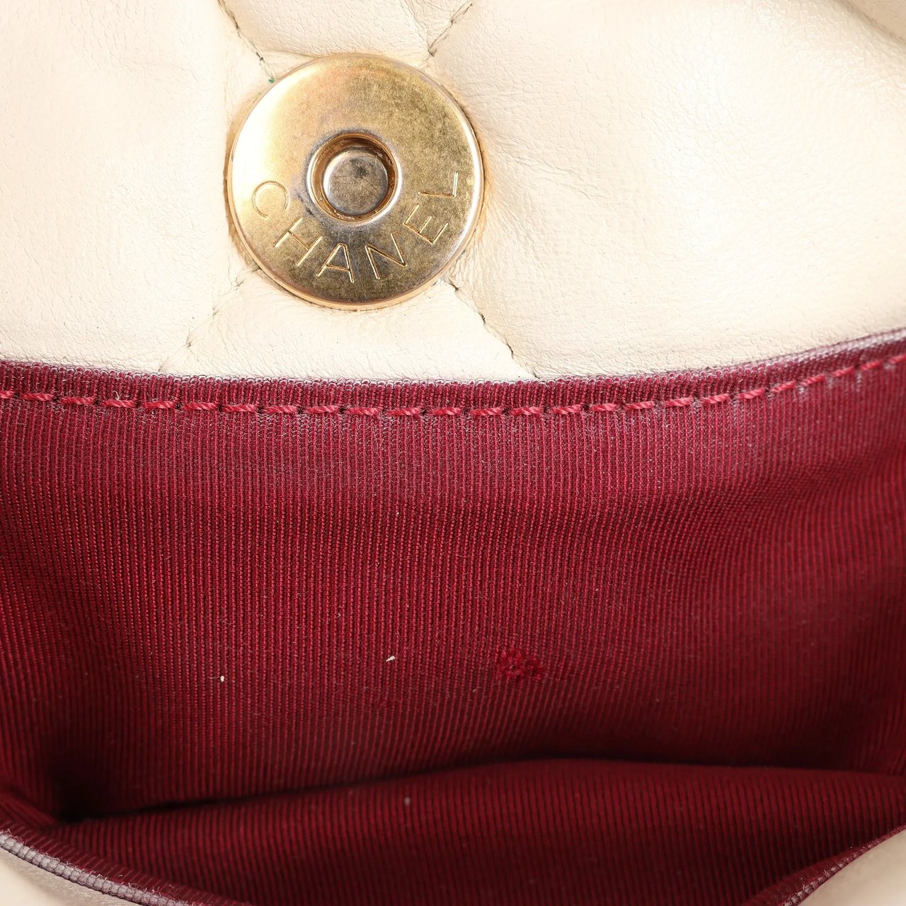 Chanel Chanel Chanel 19 Leather Quilted Chain 2Way Handbag in Ecru Beige