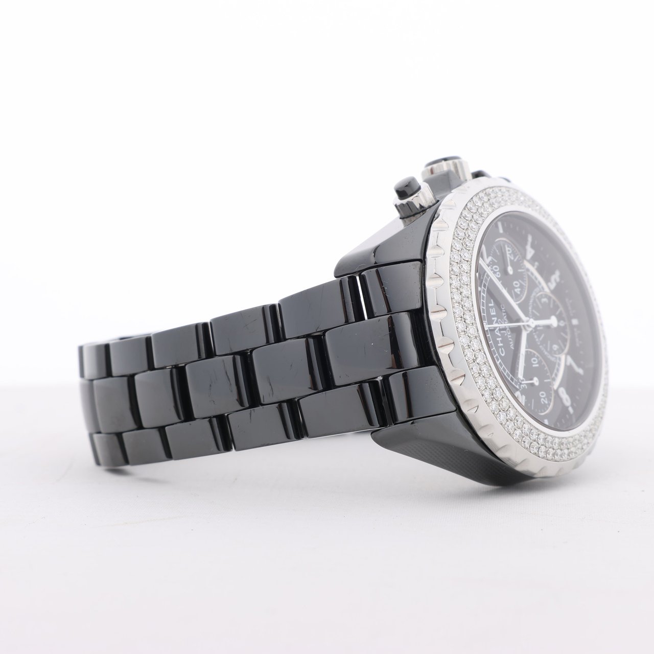 Chanel Chanel J12 H1009 I.G.17972 SS×CE AT Black Dial Watch Zwart