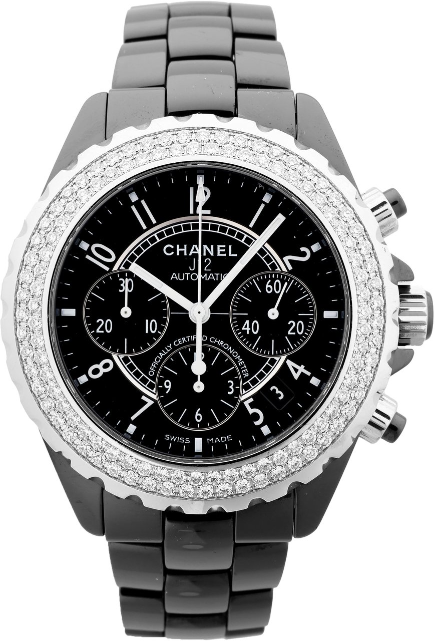 Chanel Chanel J12 H1009 I.G.17972 SS×CE AT Black Dial Watch Zwart