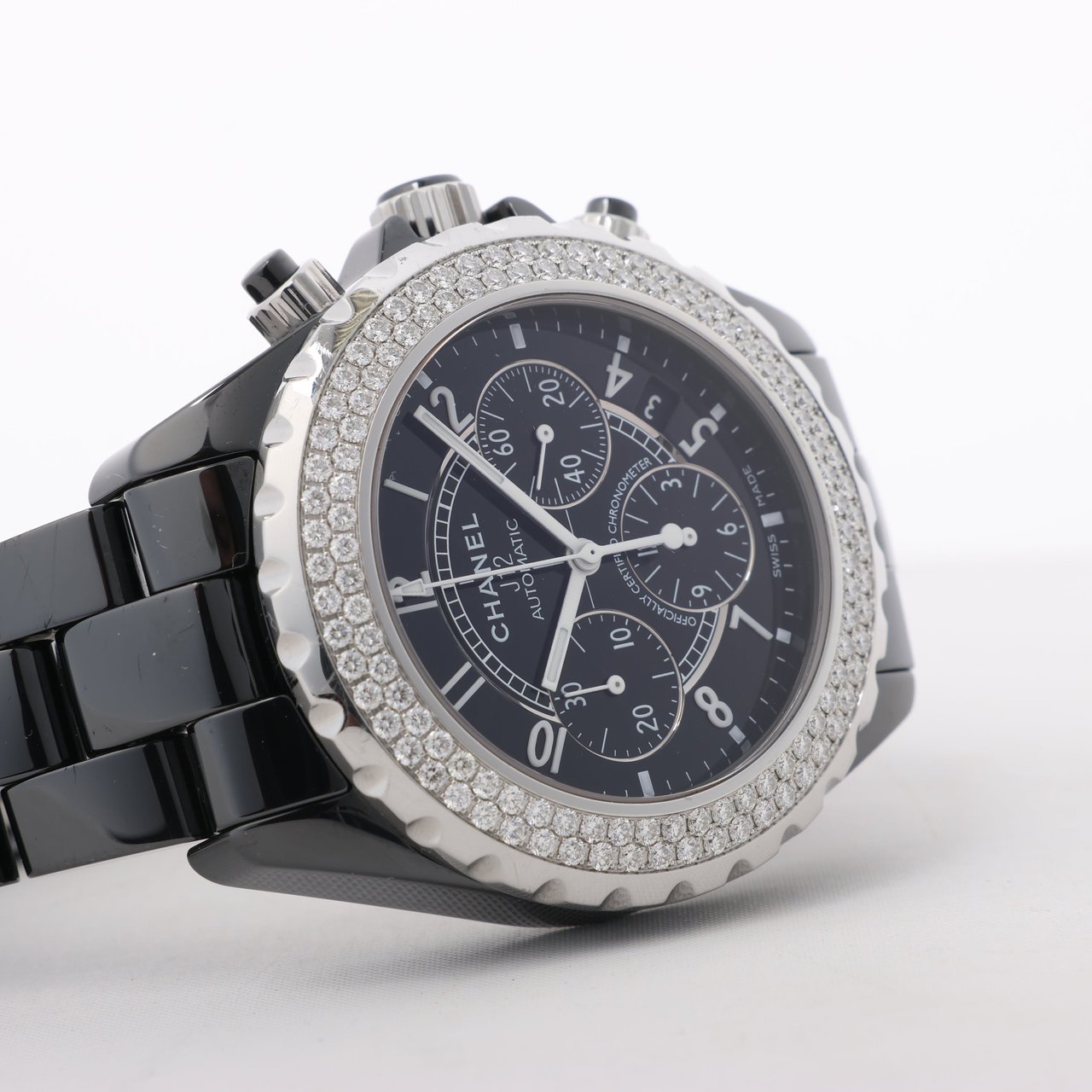 Chanel Chanel J12 H1009 I.G.17972 SS×CE AT Black Dial Watch Zwart