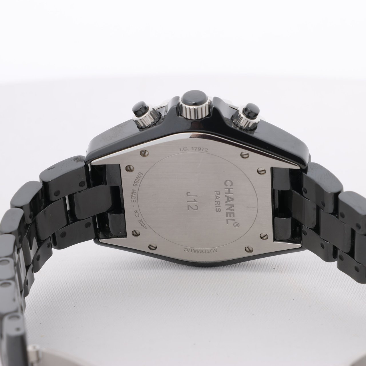 Chanel Chanel J12 H1009 I.G.17972 SS×CE AT Black Dial Watch Zwart