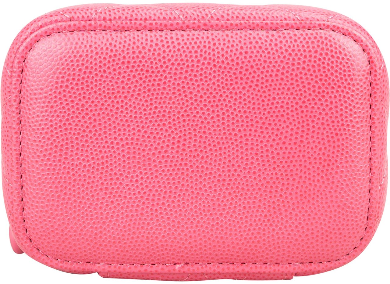Chanel Chanel Pink Saffianno Leather Mini Vanity Crossbody Bag Rood