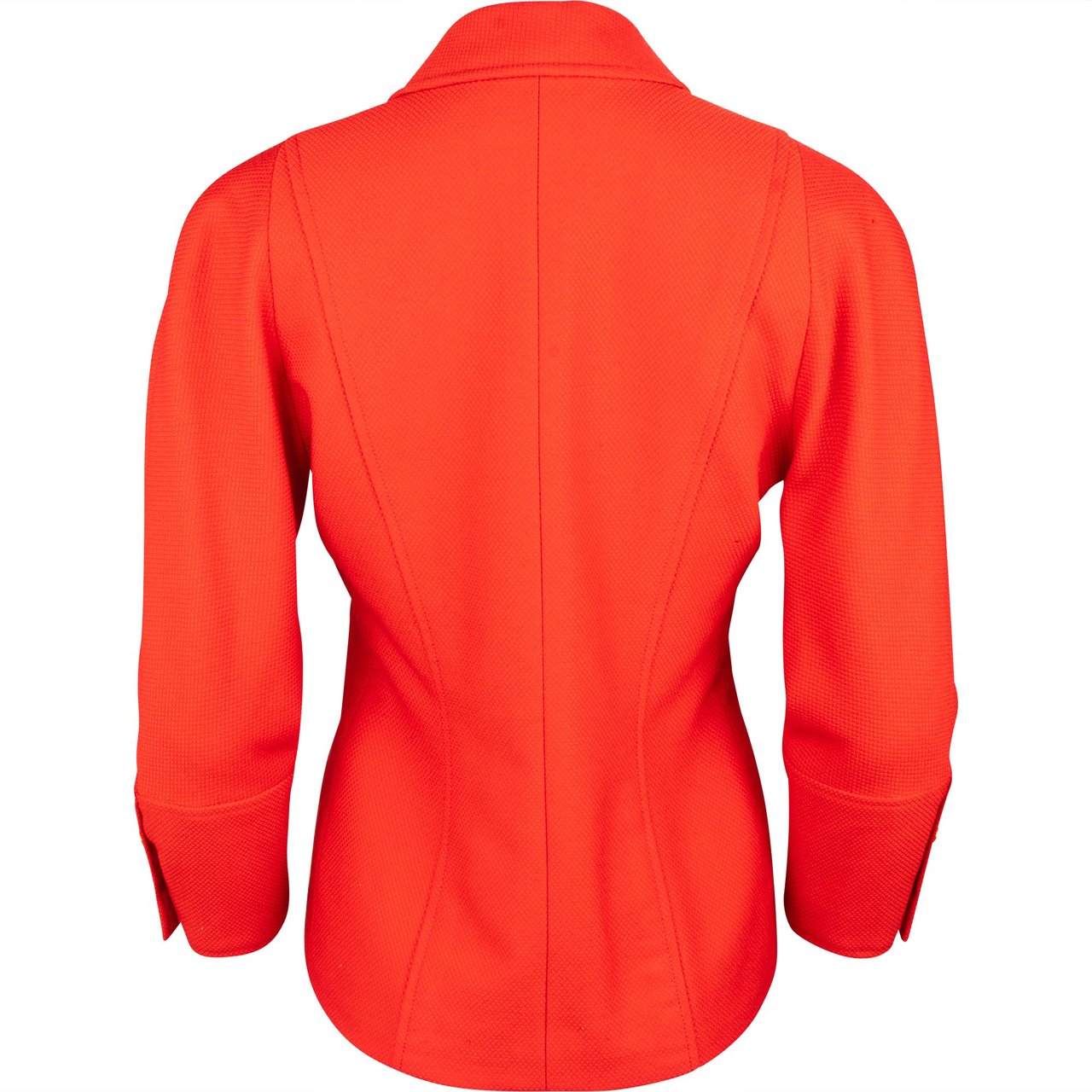 Chanel Chanel Rouge Cotton Gold Tone Button Jacket (DE32 / FR34) Rood