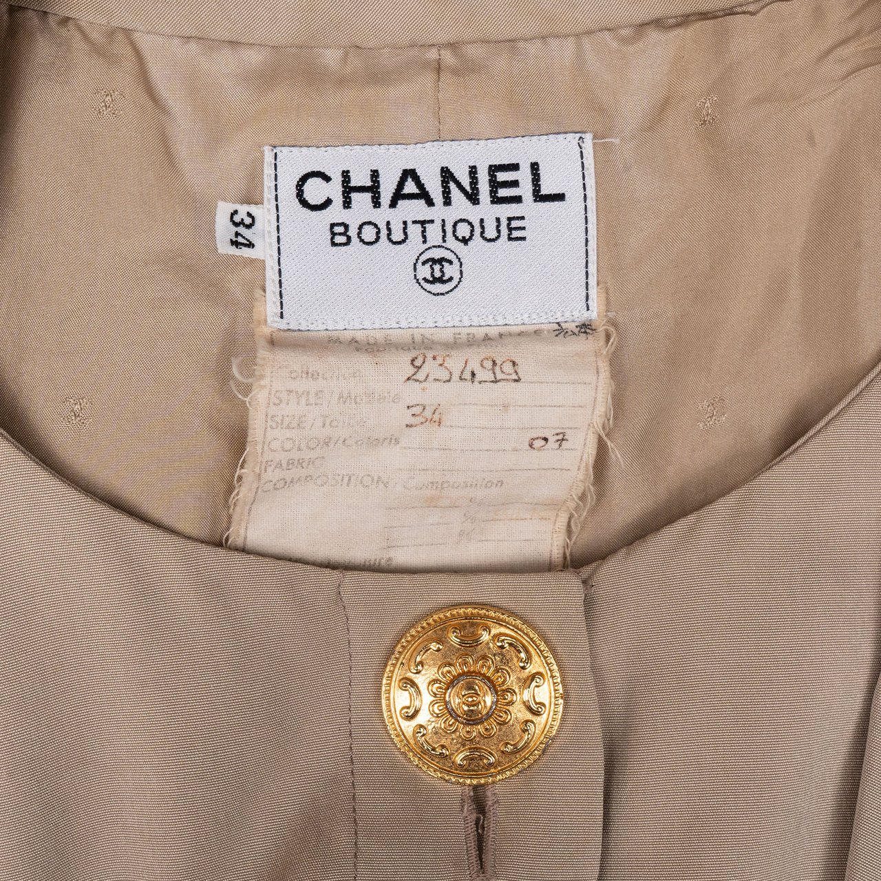 Chanel Chanel Chic Summer Coco Dress (DE32 / FR34) Donkergrijs