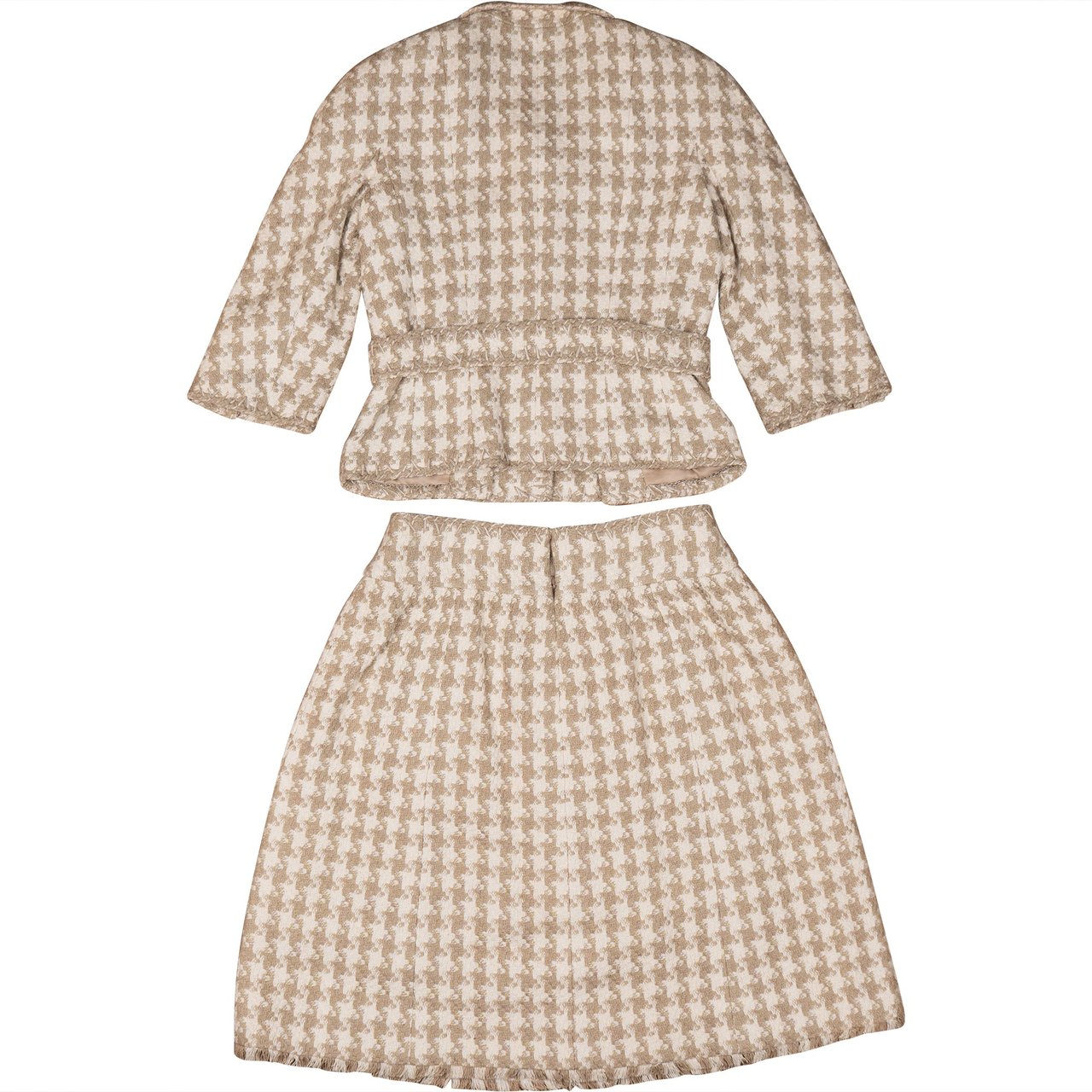 Chanel Chanel Silk Tweed Jacket Costume set (D36-38 / FR38-40) Beige