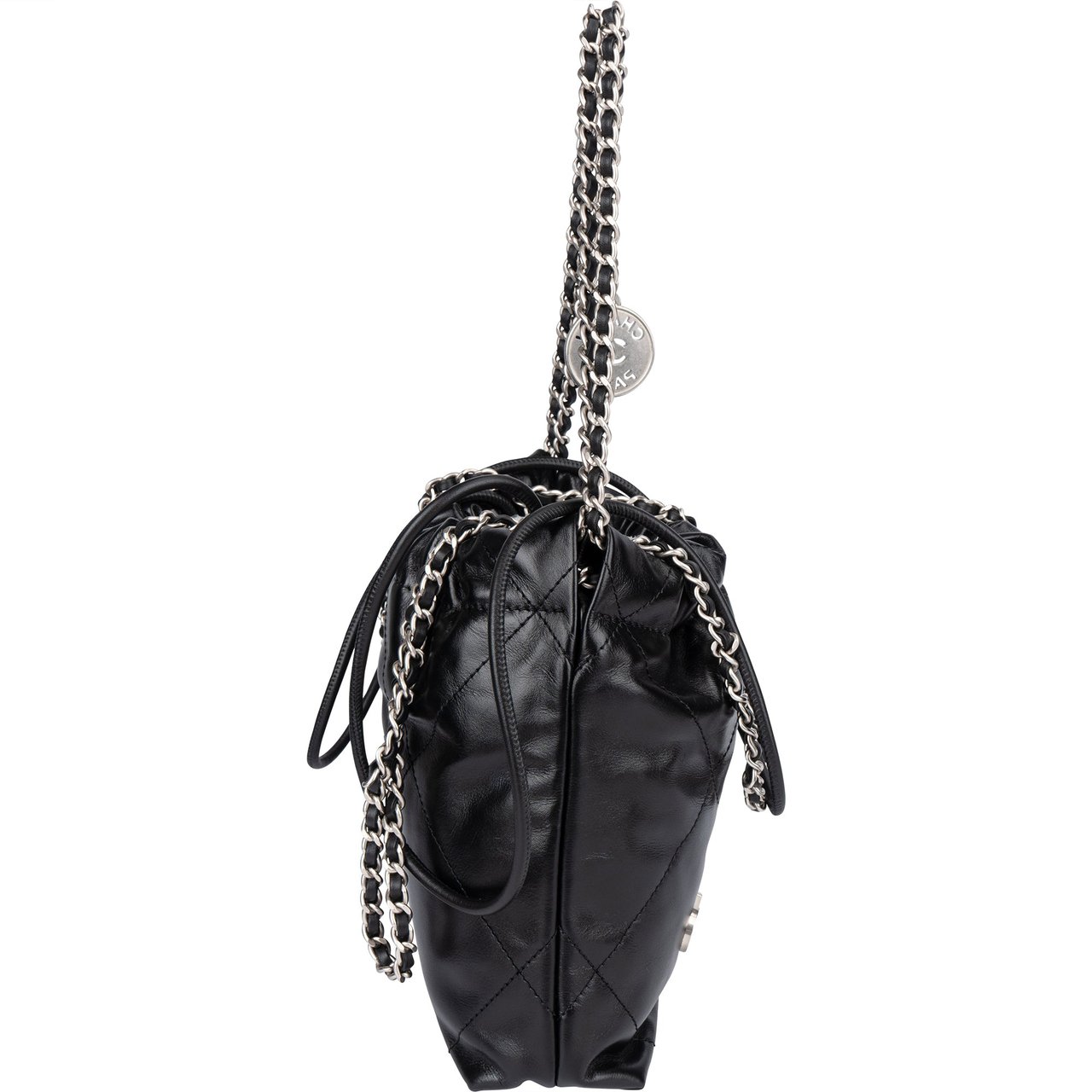 Chanel Chanel Noir Quilted Calfskin Small 22 Shoulder Bag Zwart