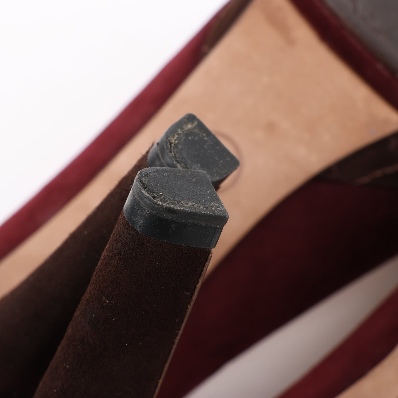 Chanel Chanel Burgundy/Brown Suede CC Cap Toe Platform Heel Pumps, Size 40.5 EU Maroon