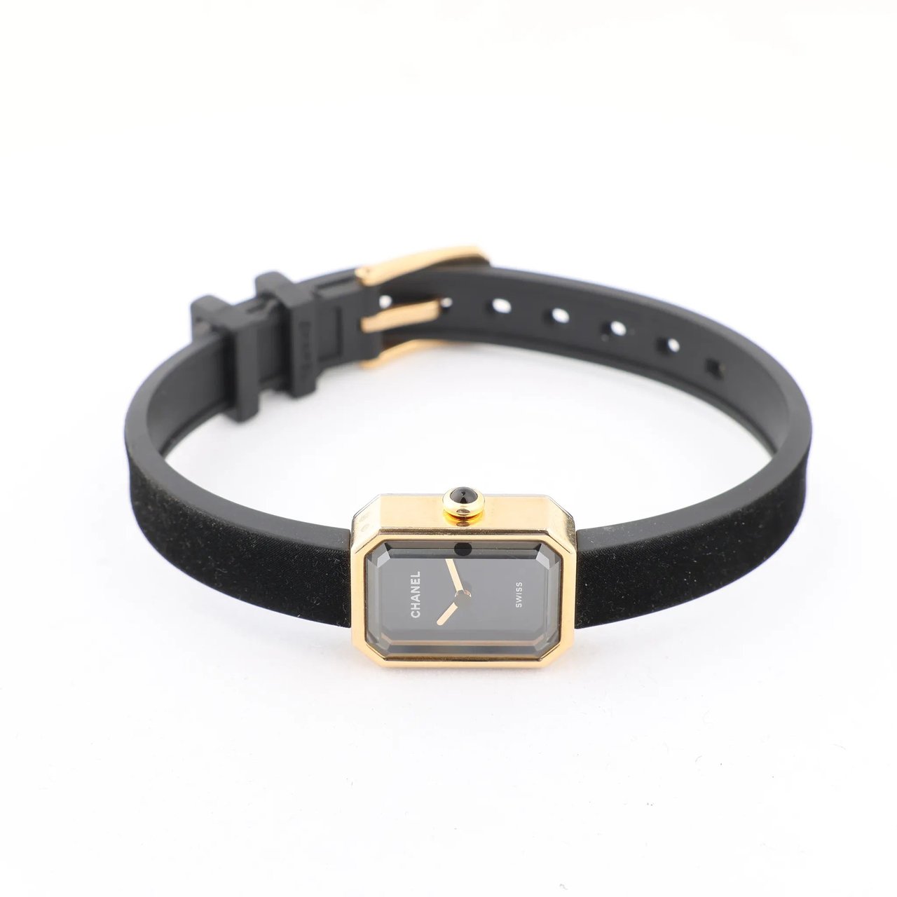 Chanel Chanel Premiere H6125 TI 750(YG) Rubber AT Black Dial Watch Zwart