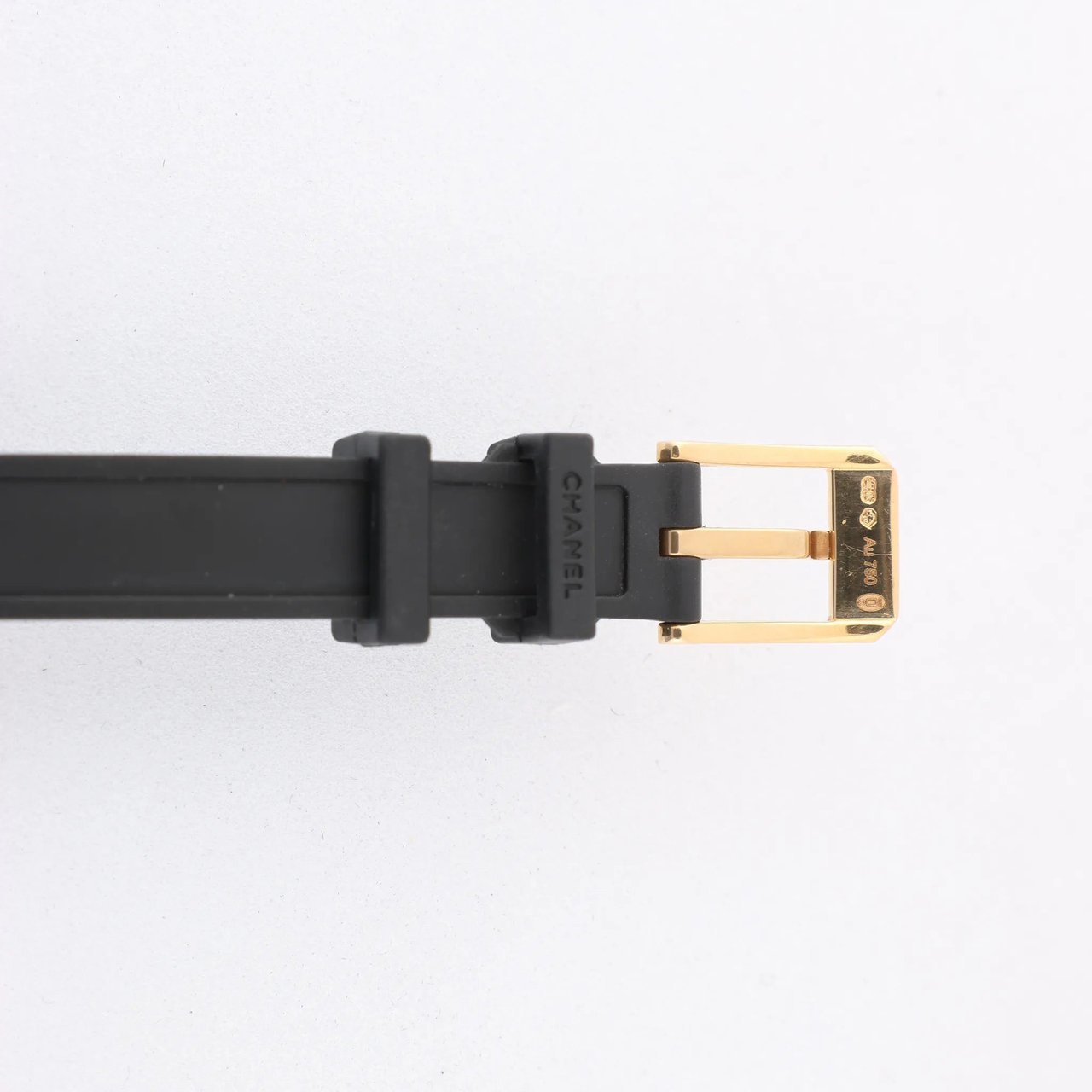 Chanel Chanel Premiere H6125 TI 750(YG) Rubber AT Black Dial Watch Zwart