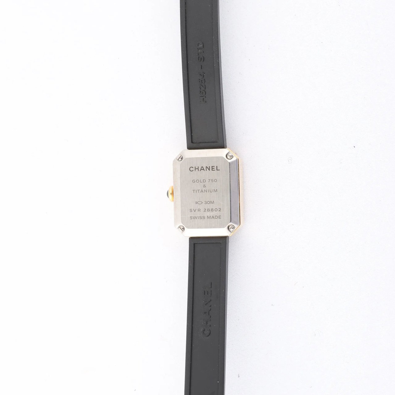 Chanel Chanel Premiere H6125 TI 750(YG) Rubber AT Black Dial Watch Zwart