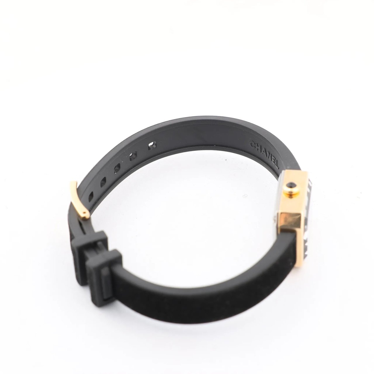 Chanel Chanel Premiere H6125 TI 750(YG) Rubber AT Black Dial Watch Zwart