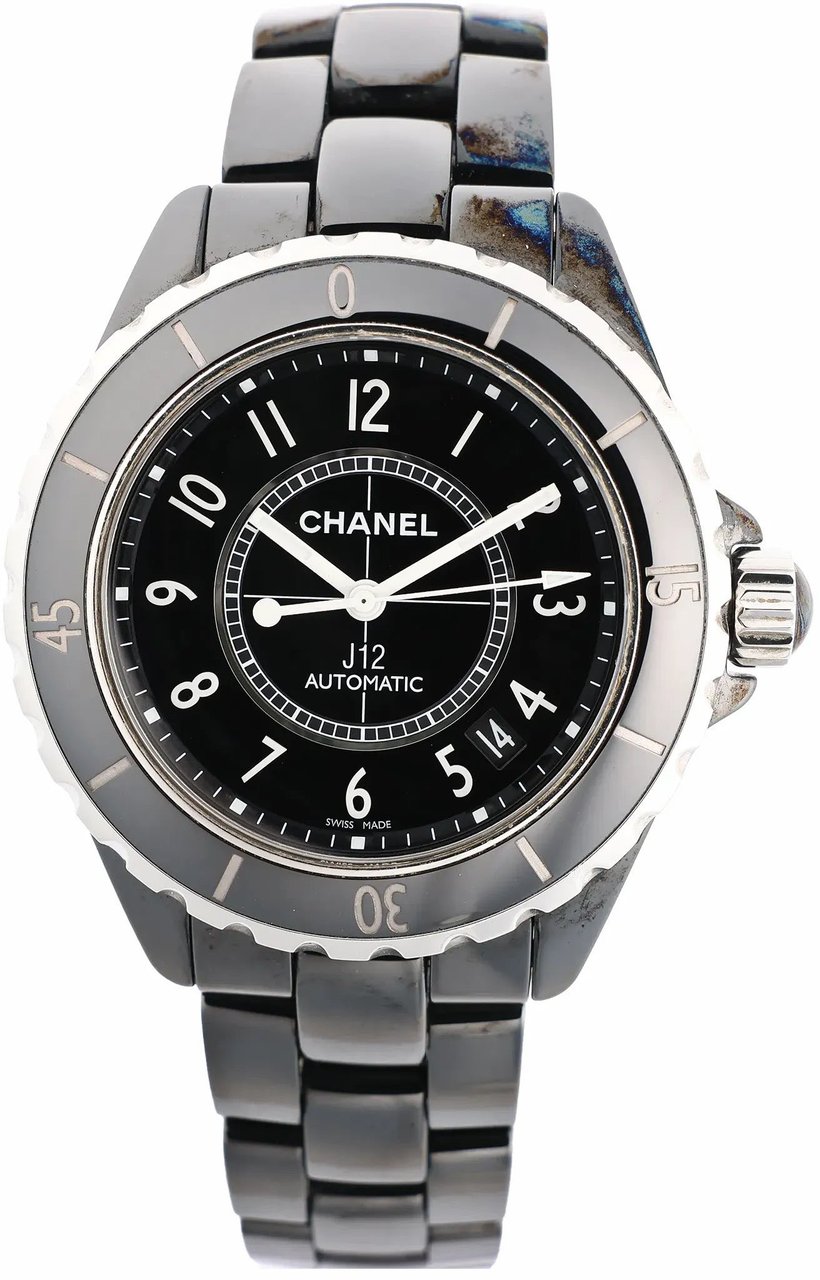 Chanel Chanel J12 H0685 CE×SS AT Watch with Black Dial Zwart