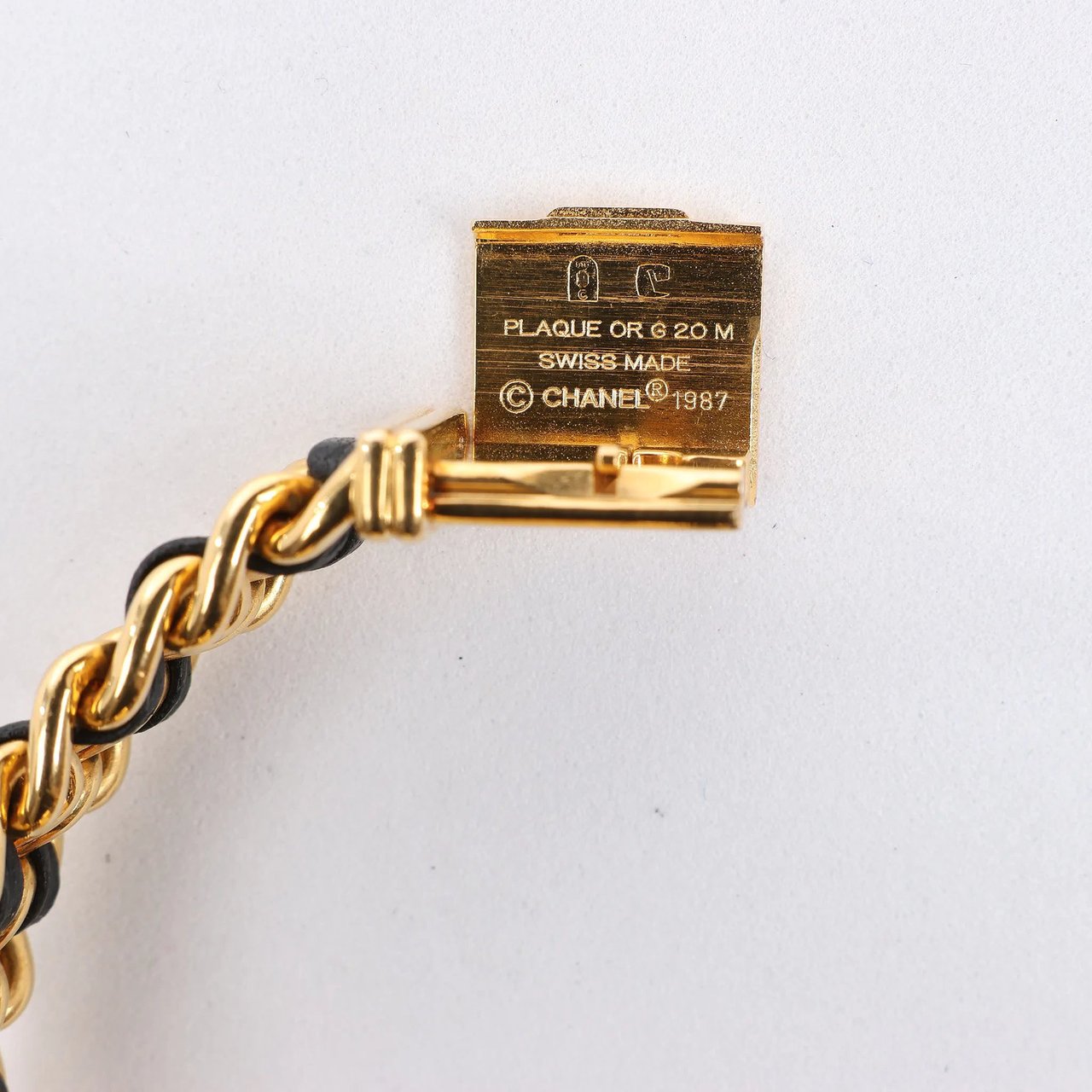 Chanel Chanel Premiere M H6951 X.D.39313 GP & Leather QZ Watch with Black Dial Zwart