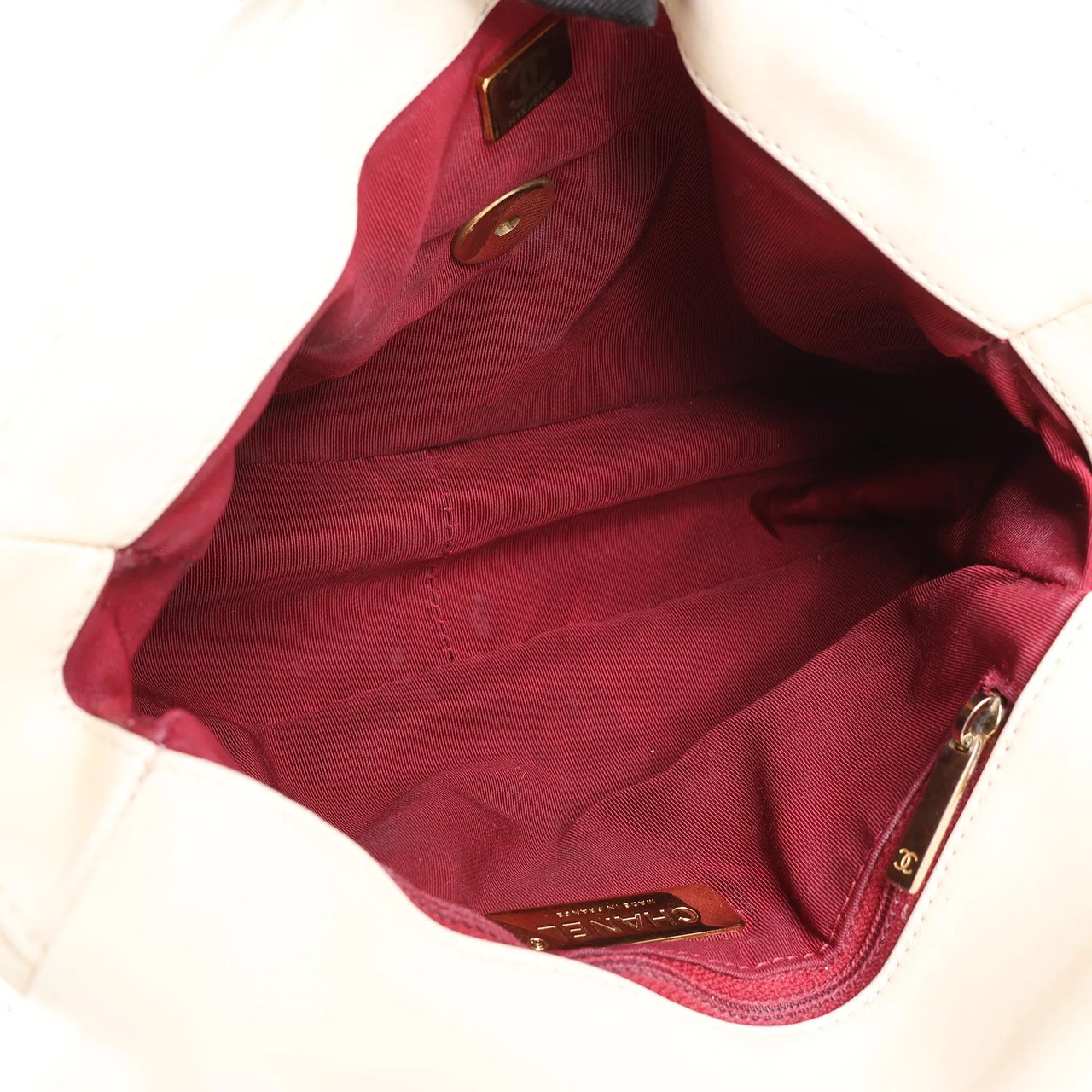 Chanel Chanel Chanel 19 Leather Quilted Chain 2Way Handbag in Ecru Beige