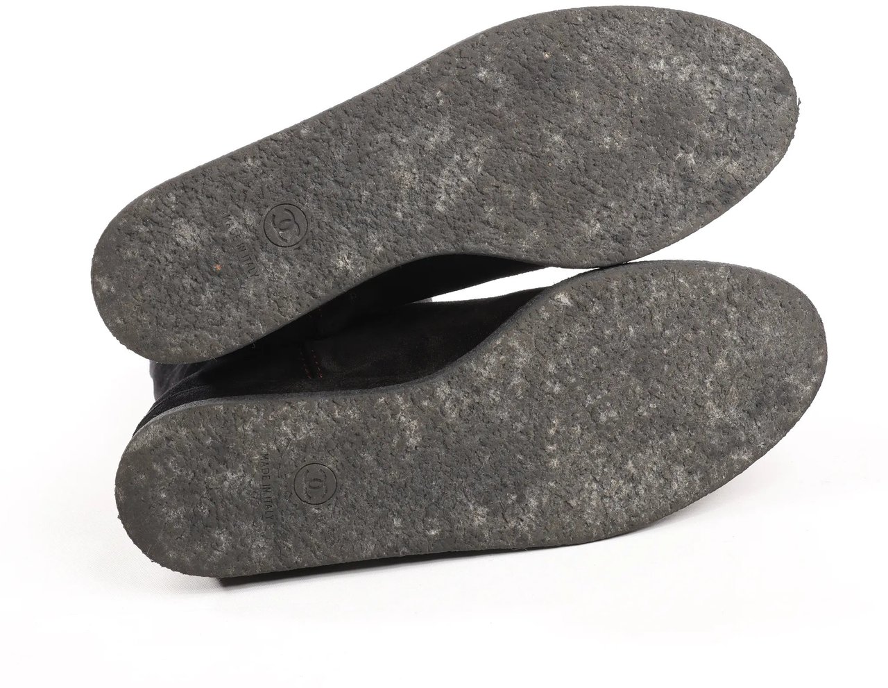 Chanel Chanel Coco Mark Chain 15B Suede Long Boots in Black G31295, Size 36 EU Zwart