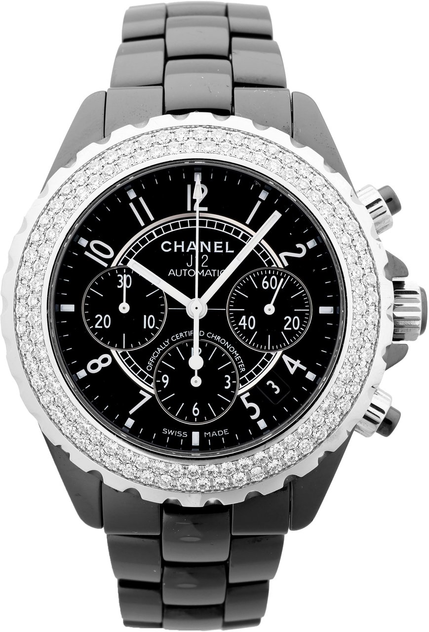 Chanel Chanel J12 H1009 I.G.17972 SS×CE AT Black Dial Watch Zwart