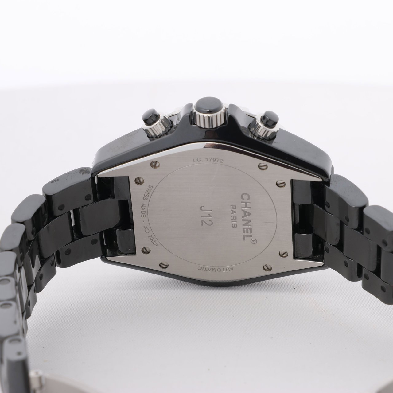 Chanel Chanel J12 H1009 I.G.17972 SS×CE AT Black Dial Watch Zwart