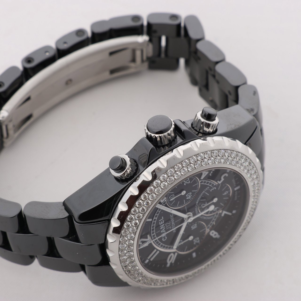 Chanel Chanel J12 H1009 I.G.17972 SS×CE AT Black Dial Watch Zwart