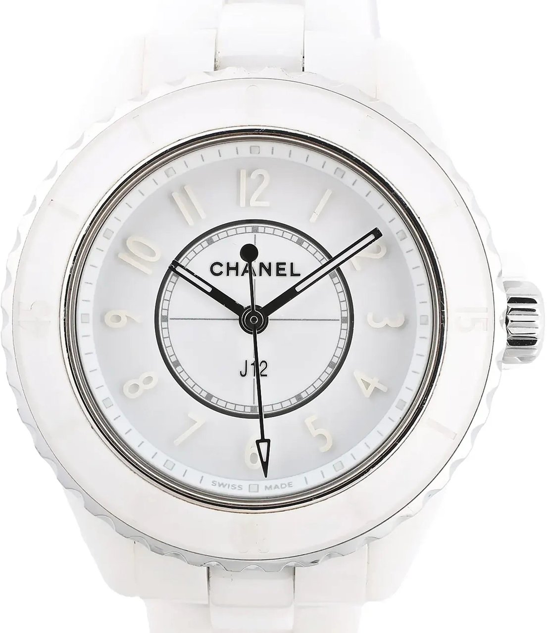 Chanel Chanel J12 Phantom H6345 LBH10560 CE×SS QZ White Dial Watch Divers