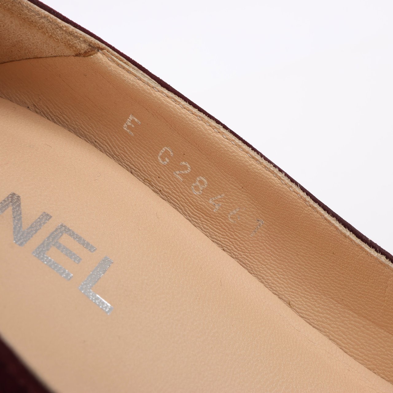 Chanel Chanel Burgundy/Brown Suede CC Cap Toe Platform Heel Pumps, Size 40.5 EU Maroon