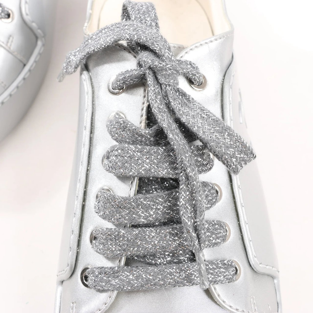 Chanel Chanel Coco Mark Rubber Sneakers in Silver G32719, Size 38 EU Zilver