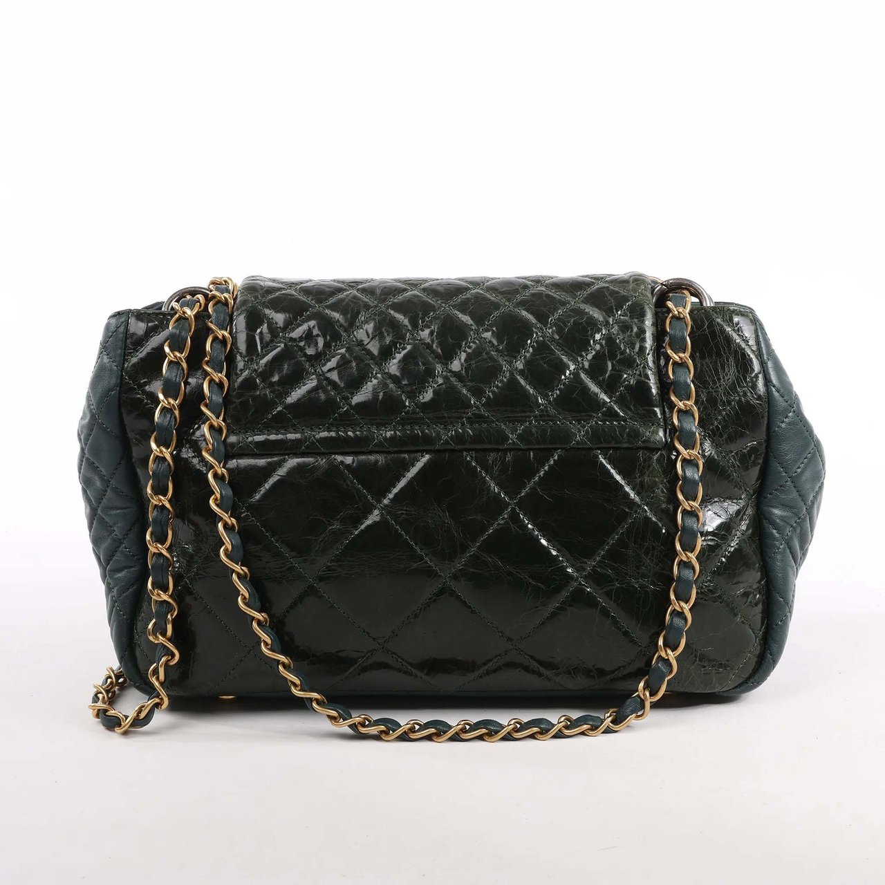 Chanel Chanel Reissue Accordion Quilted Leather Mix Shoulder Bag in Green Groen
