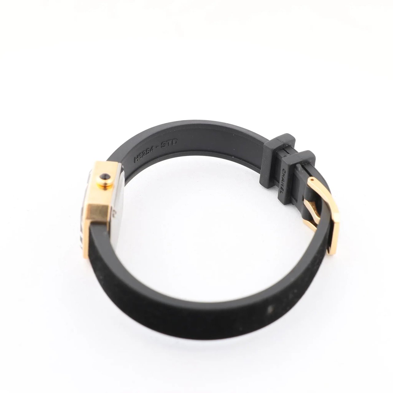 Chanel Chanel Premiere H6125 TI 750(YG) Rubber AT Black Dial Watch Zwart