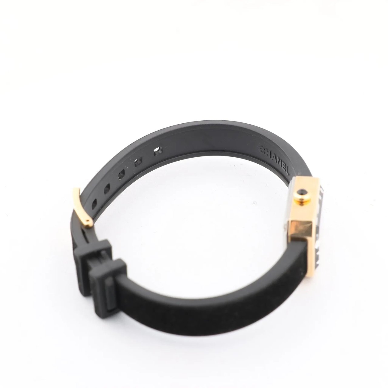 Chanel Chanel Premiere H6125 TI 750(YG) Rubber AT Black Dial Watch Zwart