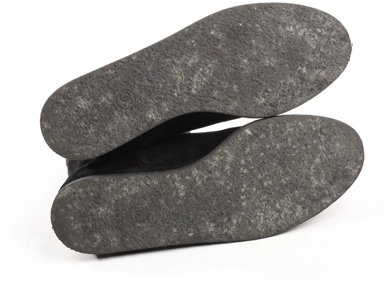 Chanel Chanel Coco Mark Chain 15B Suede Long Boots in Black G31295, Size 36 EU Zwart