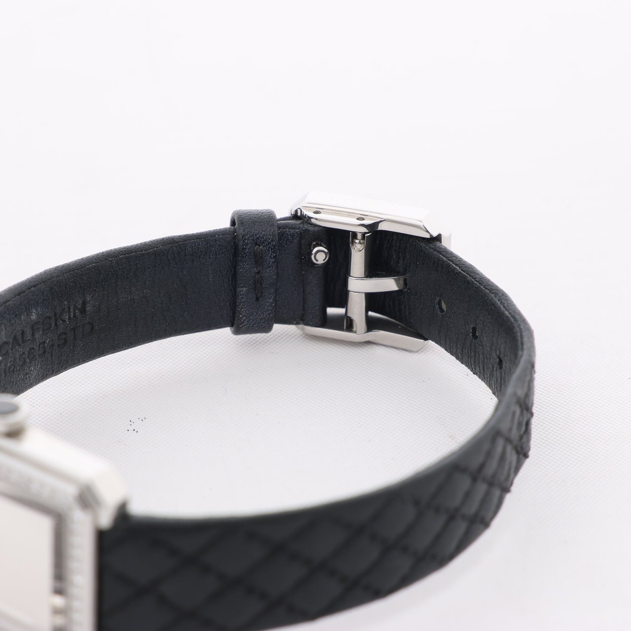 Chanel Chanel Boyfriend H6955 KTF95332 SS & Leather QZ Silver-Face Watch Zilver