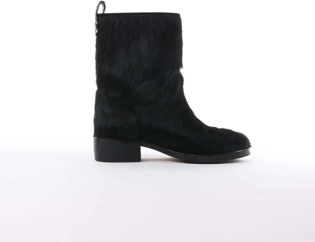 Chanel Chanel Coco Mark Cowhide Ankle Boots in Black G30120, Size 39C EU Zwart