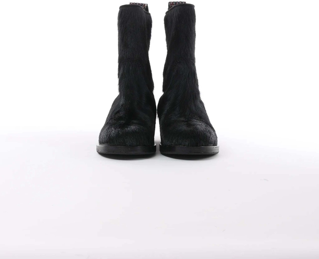 Chanel Chanel Coco Mark Cowhide Ankle Boots in Black G30120, Size 39C EU Zwart