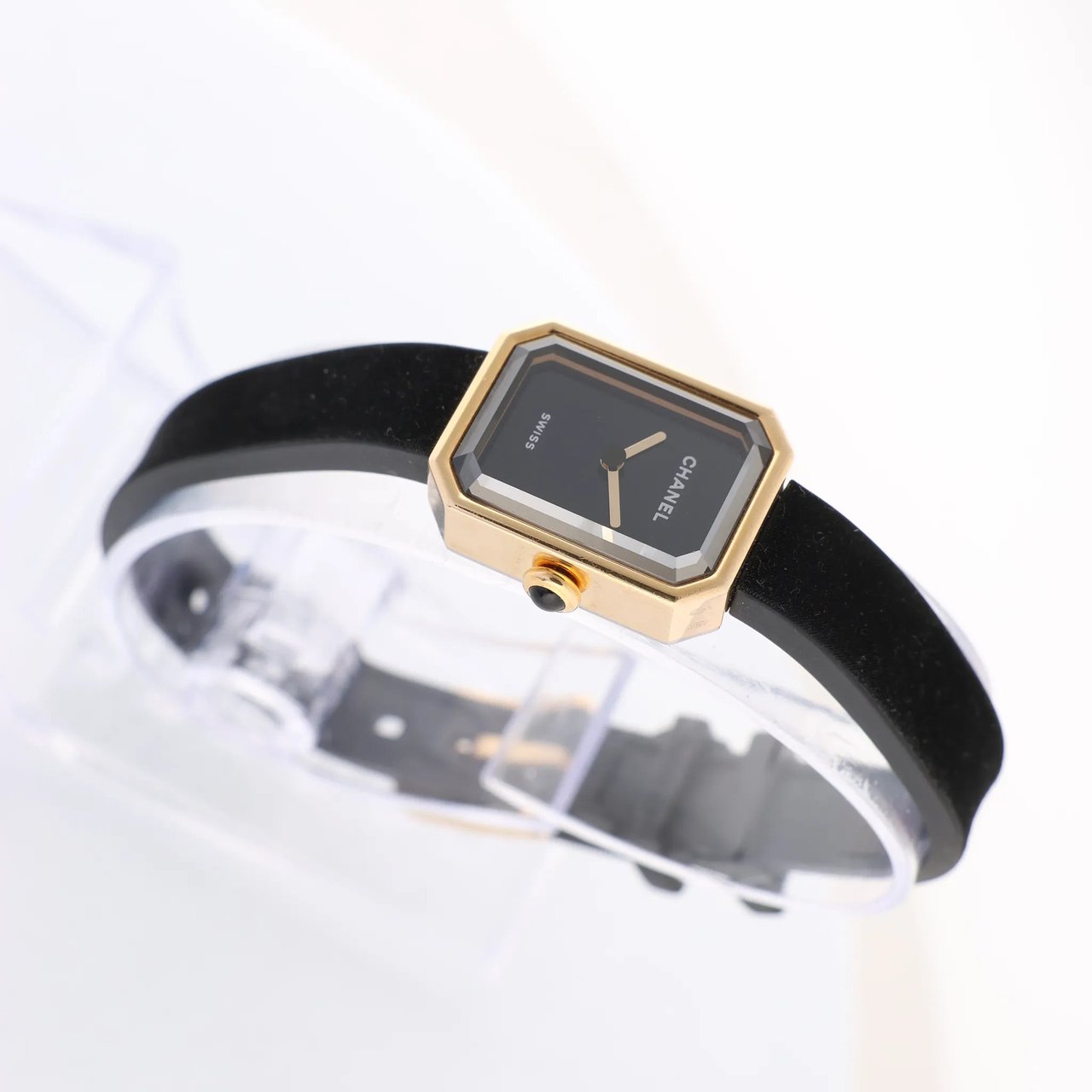 Chanel Premiere H6125 TI 750(YG) Rubber AT Black Dial Watch Zwart