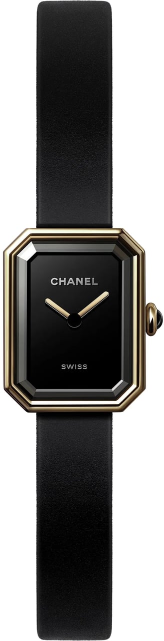 Chanel Premiere H6125 TI 750(YG) Rubber AT Black Dial Watch Zwart