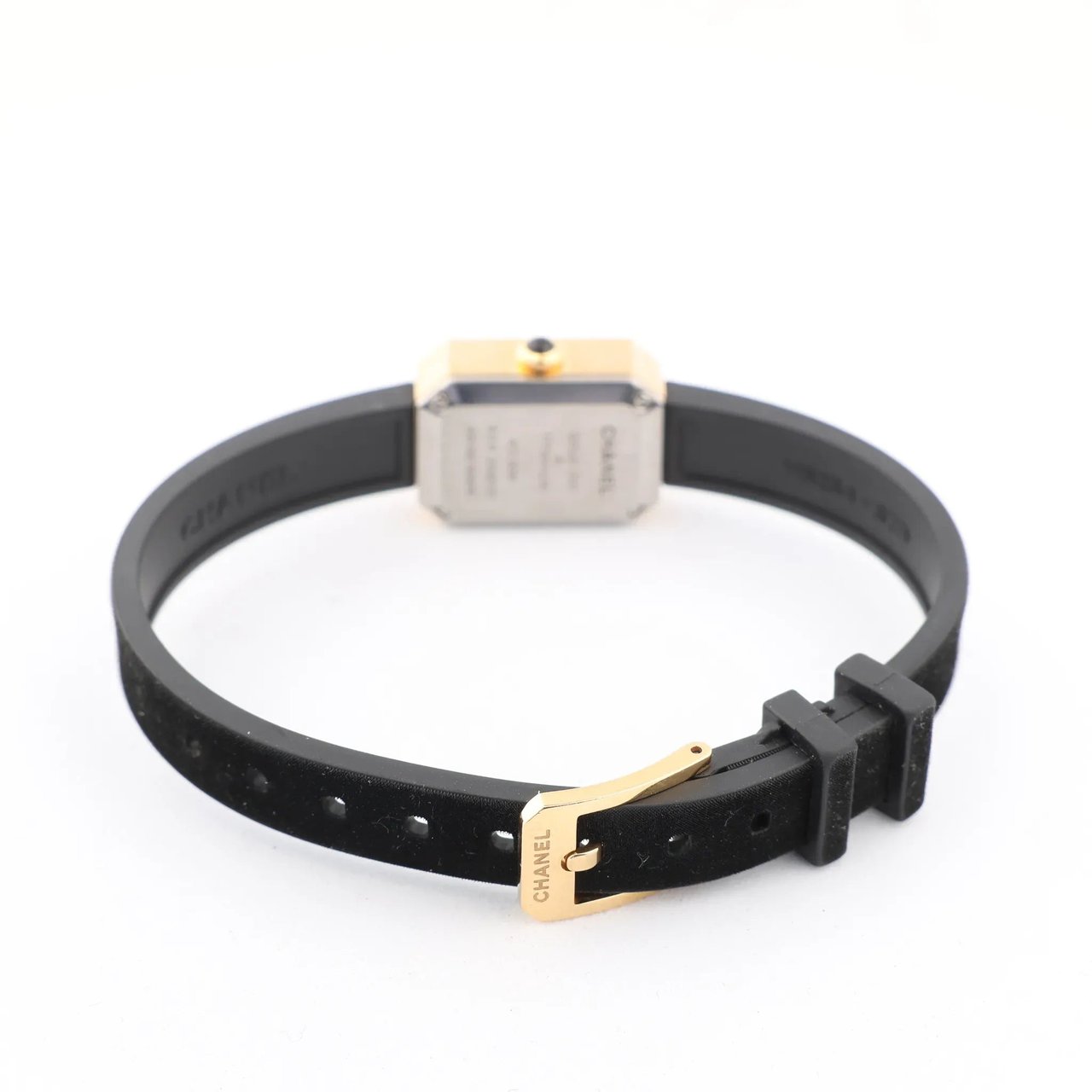Chanel Premiere H6125 TI 750(YG) Rubber AT Black Dial Watch Zwart