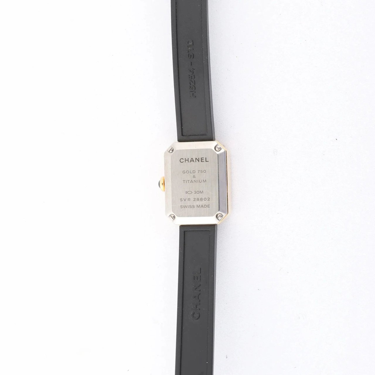 Chanel Premiere H6125 TI 750(YG) Rubber AT Black Dial Watch Zwart