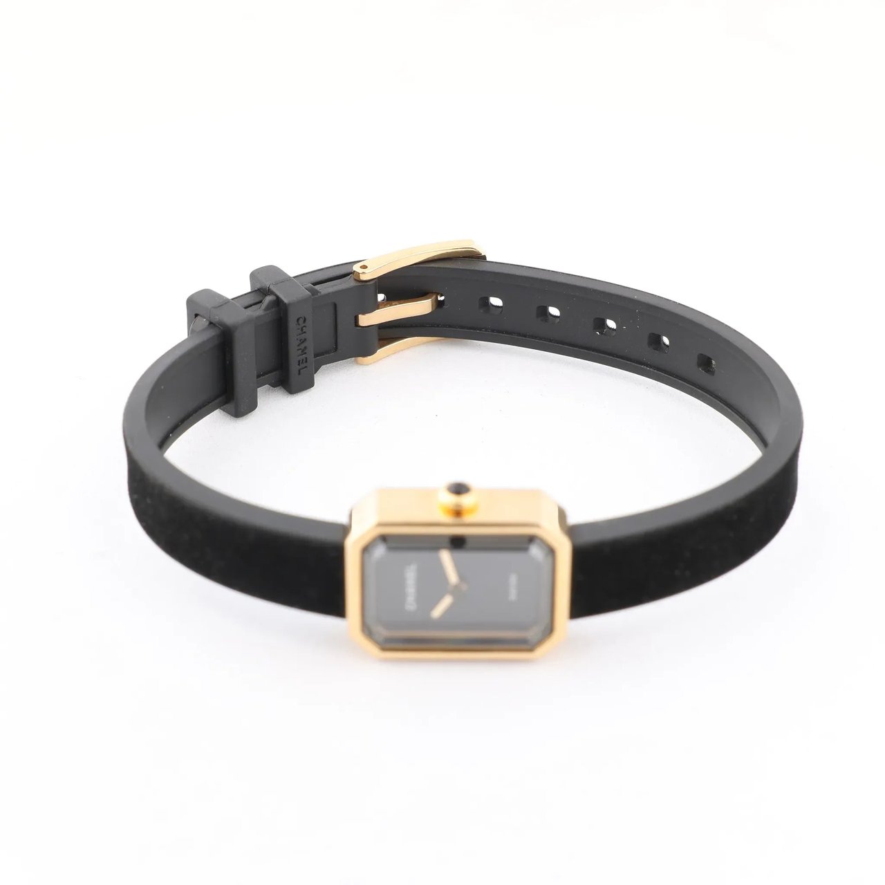 Chanel Premiere H6125 TI 750(YG) Rubber AT Black Dial Watch Zwart