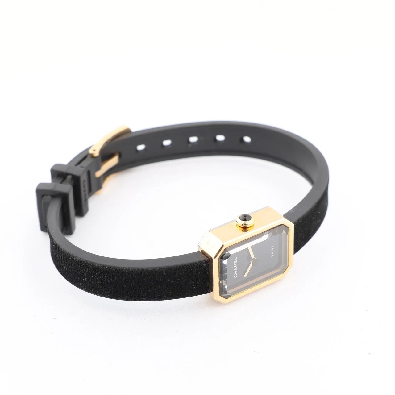 Chanel Premiere H6125 TI 750(YG) Rubber AT Black Dial Watch Zwart