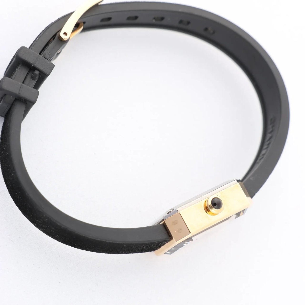 Chanel Premiere H6125 TI 750(YG) Rubber AT Black Dial Watch Zwart