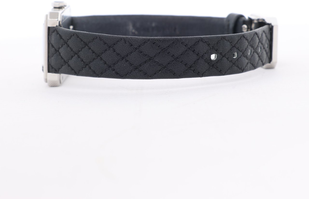 Chanel Boyfriend H6955 KTF95332 SS & Leather QZ Silver-Face Watch Zilver
