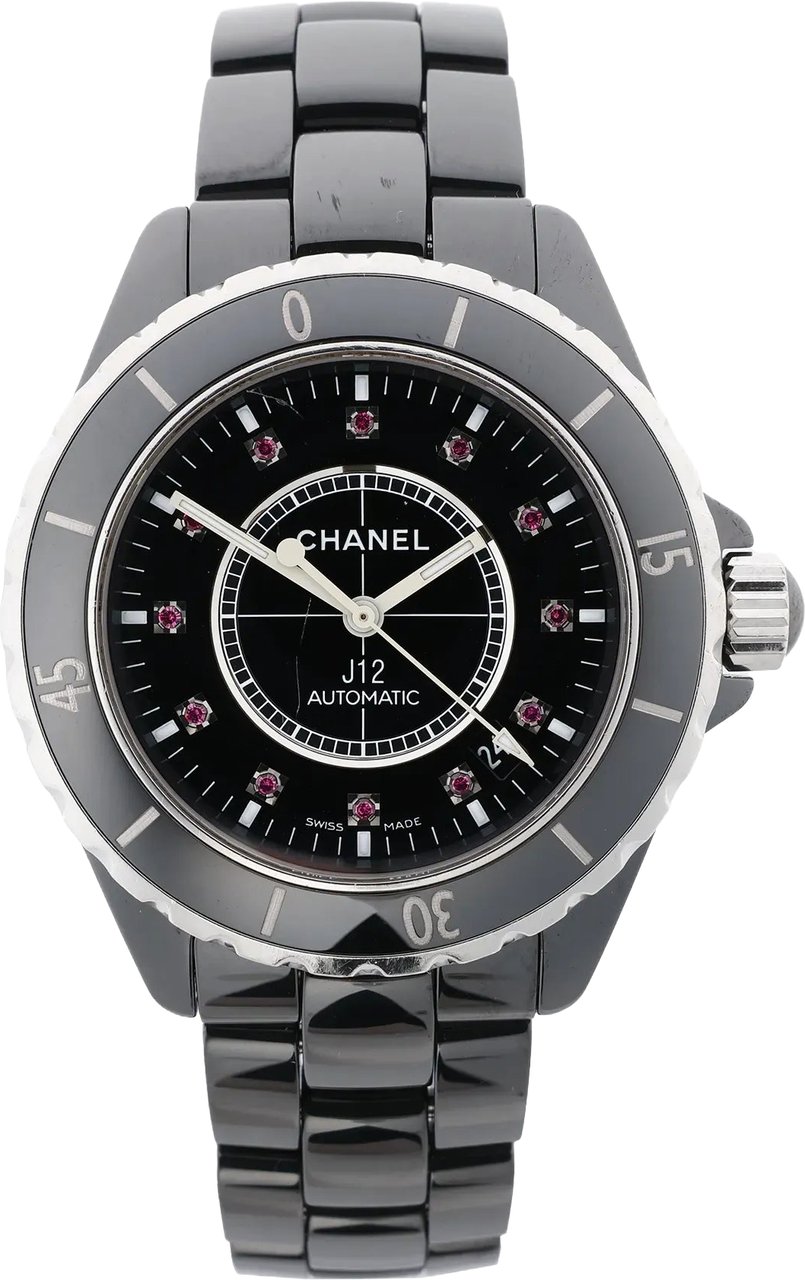 Chanel J12 H1635 I.G.21132 CE×SS AT Watch with Black Dial Zwart