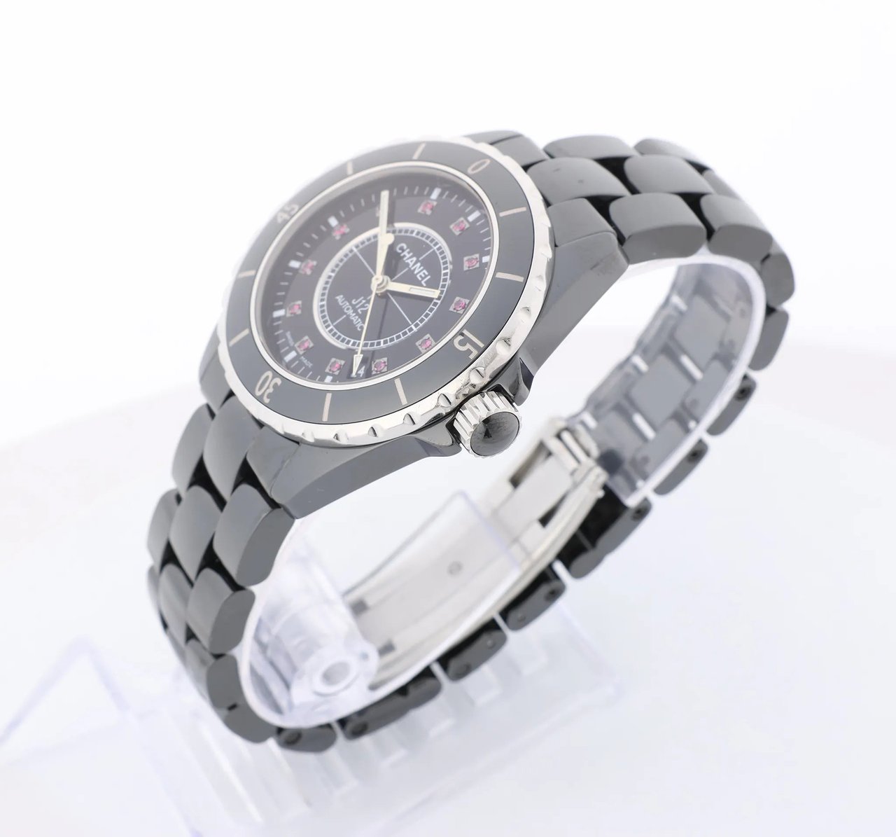 Chanel J12 H1635 I.G.21132 CE×SS AT Watch with Black Dial Zwart