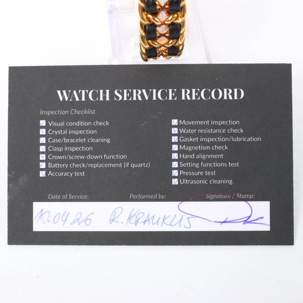 Chanel Chanel Premiere L AG70349 GP & Leather QZ Watch with Black Dial Zwart