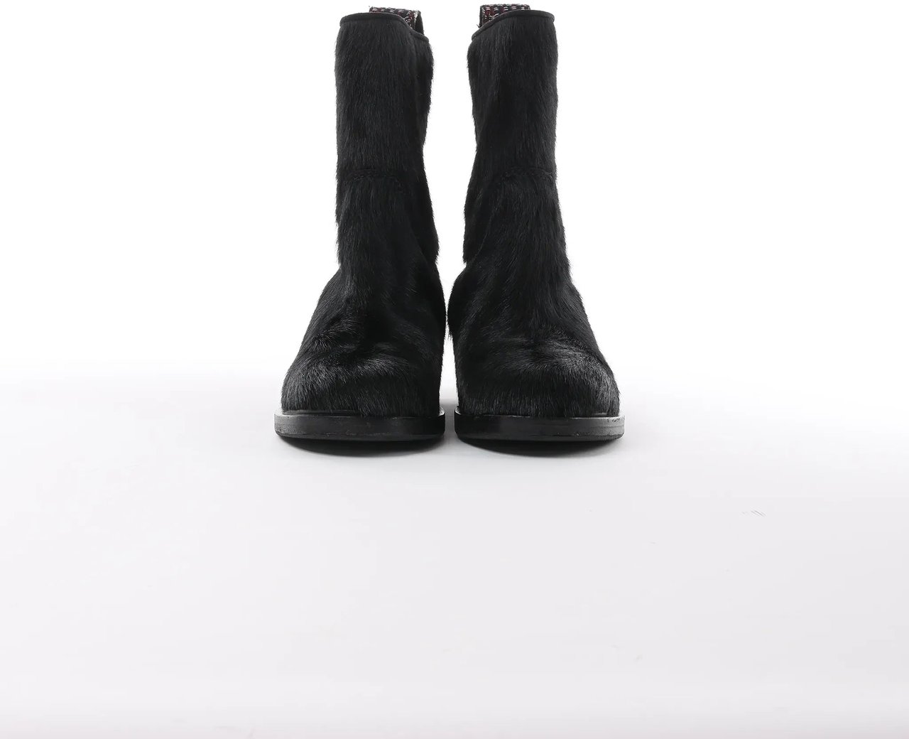 Chanel Coco Mark Cowhide Ankle Boots in Black G30120, Size 39C EU Zwart
