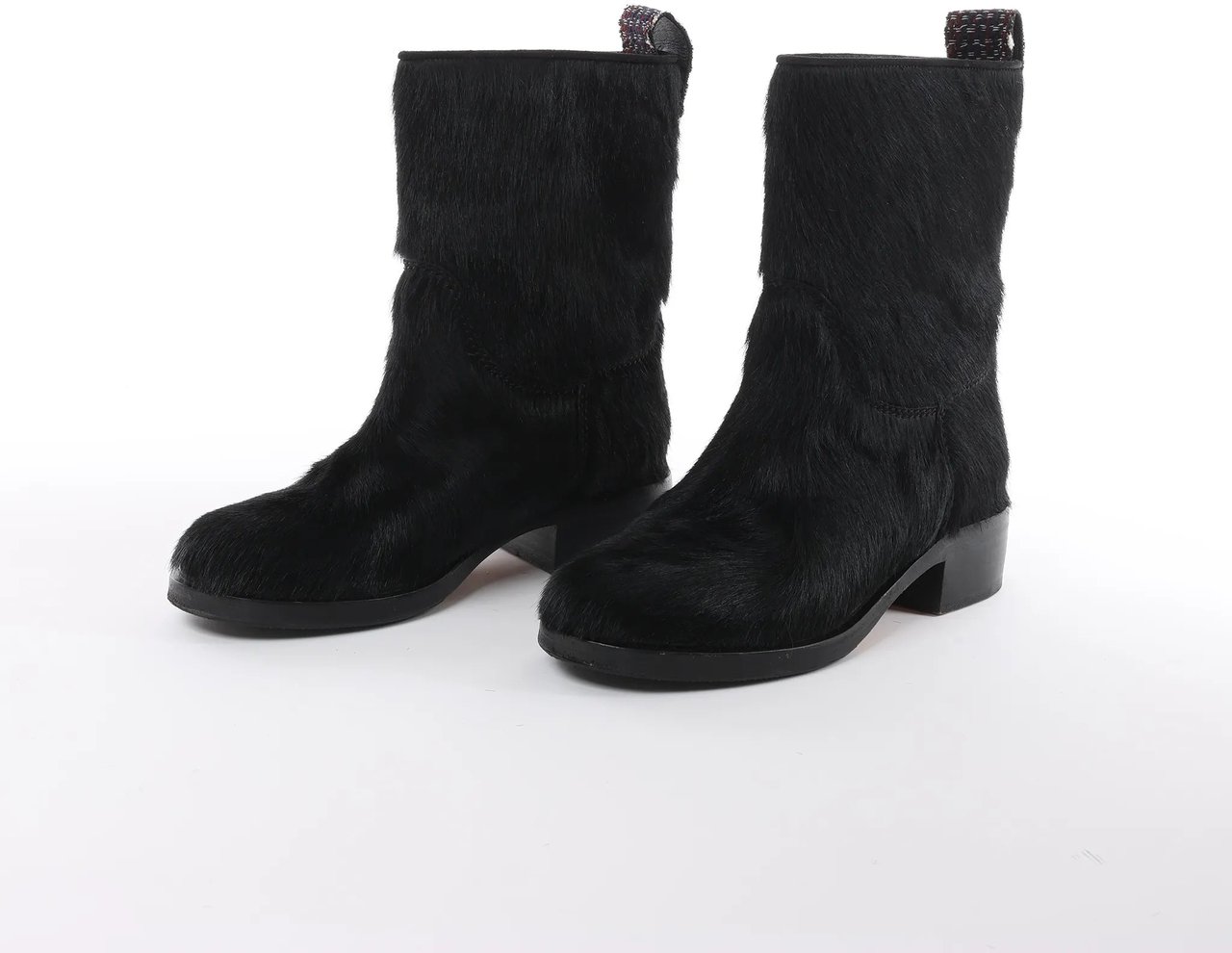 Chanel Coco Mark Cowhide Ankle Boots in Black G30120, Size 39C EU Zwart
