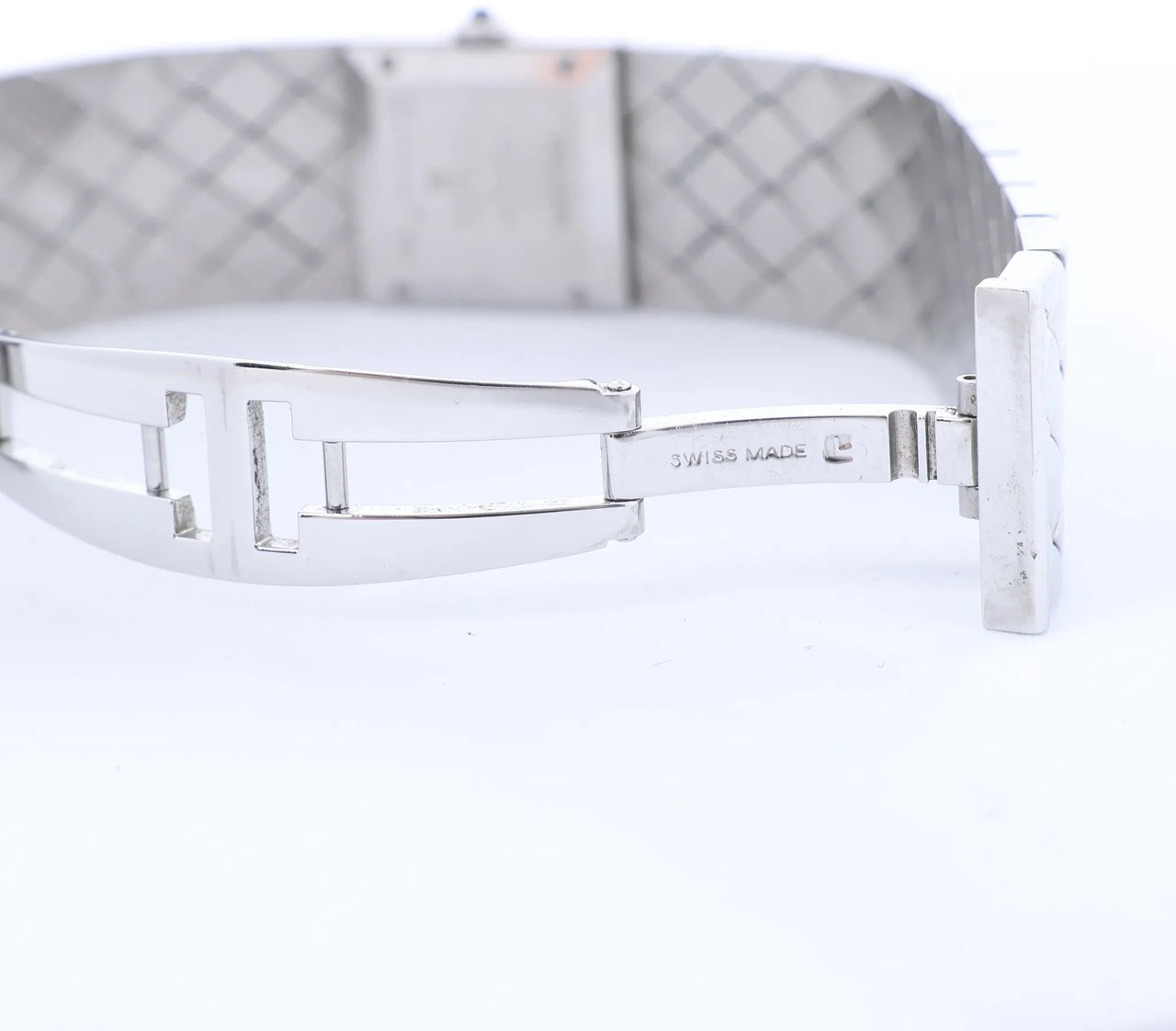 Chanel Matelasse H0009 Y.H.89889 SS QZ Watch with Black Dial Zwart