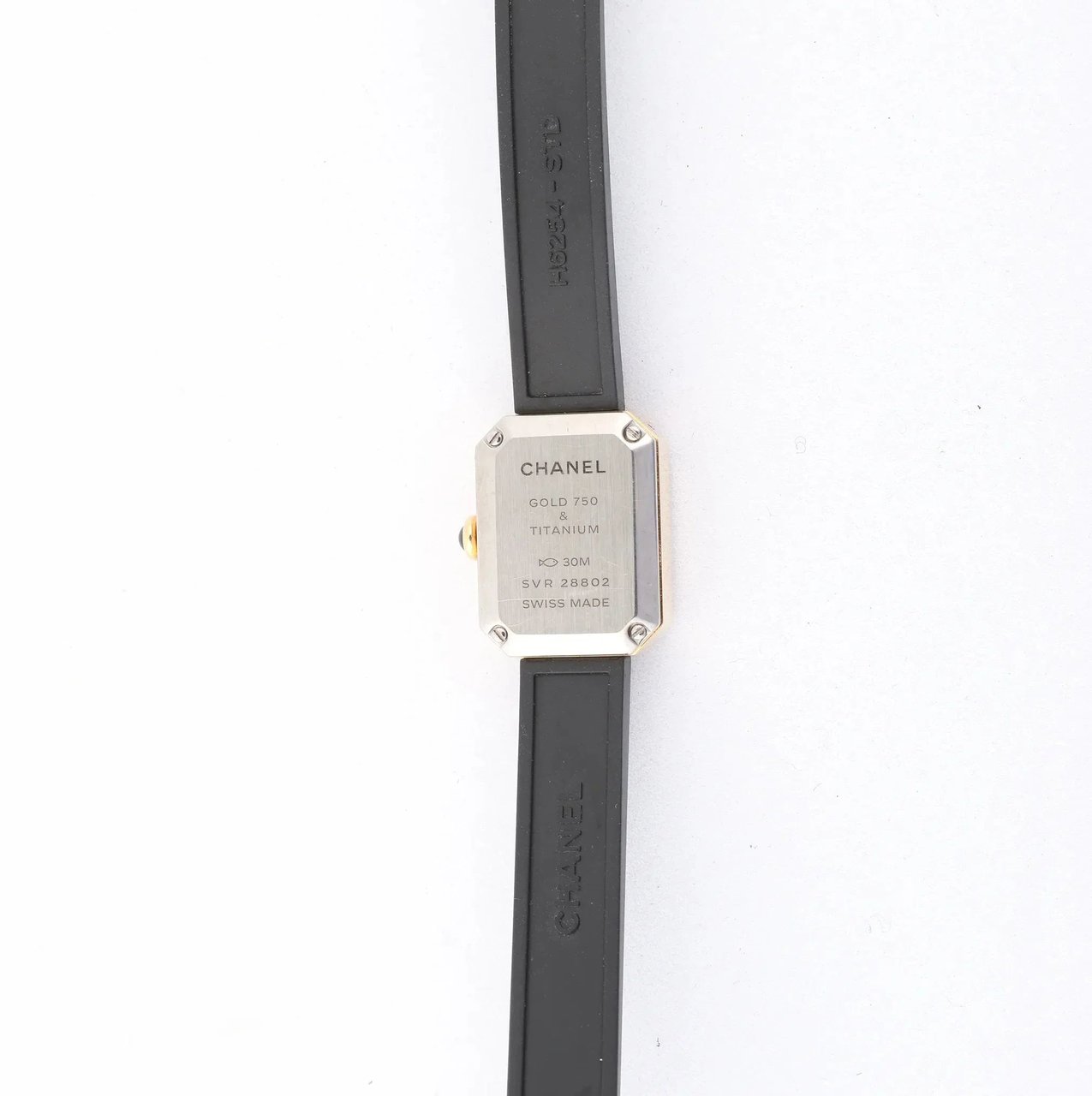 Chanel Premiere H6125 TI 750(YG) Rubber AT Black Dial Watch Zwart