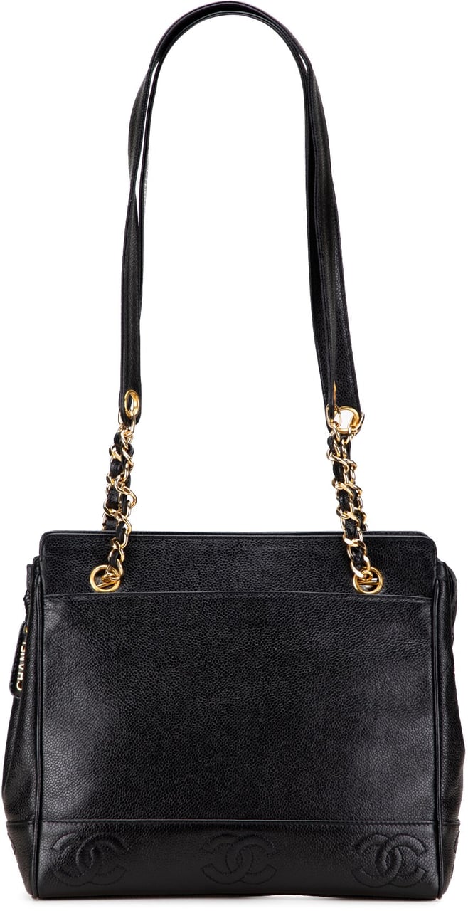 Chanel Triple CC Caviar Tote Zwart