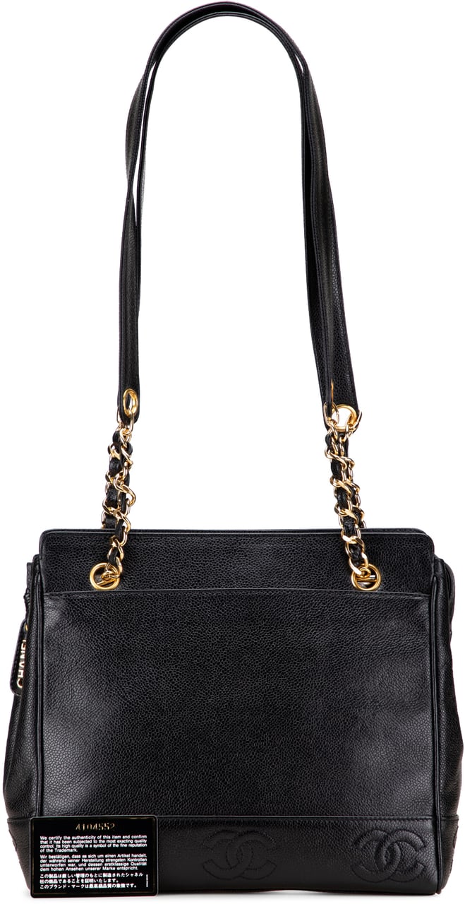 Chanel Triple CC Caviar Tote Zwart